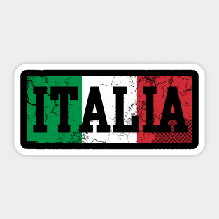 Italia Italian Flag Italy Vintage Distressed Sticker